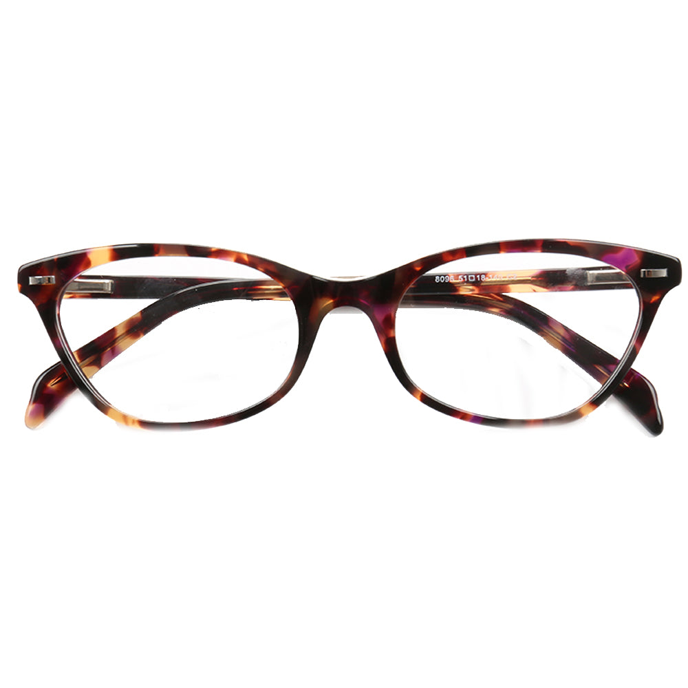 Louisa | Multicolored Cat Eye Glasses For Women | Patterned Acetate & Tortoise Shell Finish