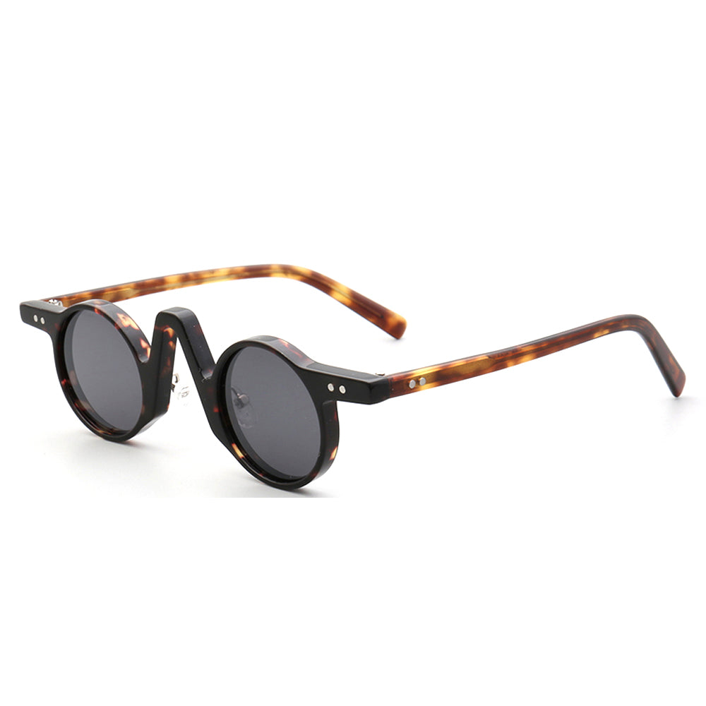 Side view of hipster tortoise polarized sunglasses