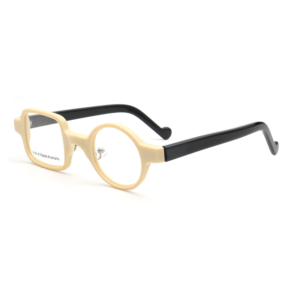 Two toned retro mismatch eyeglasses frames