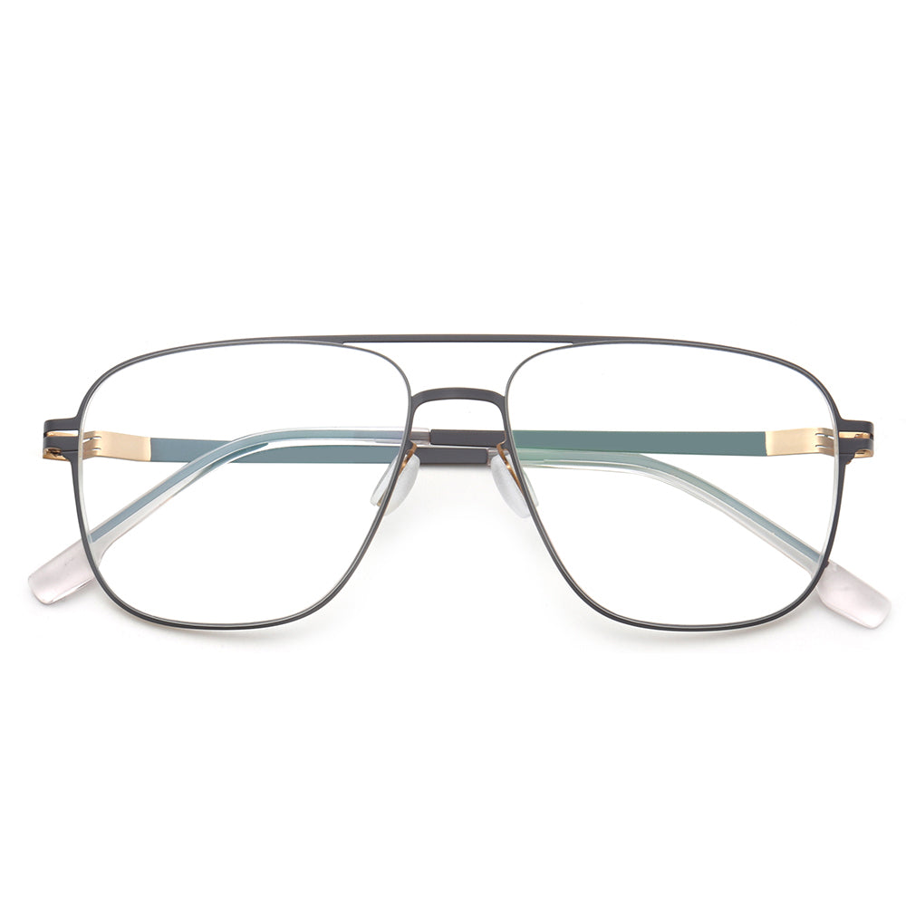 A pair of metal retro style glasses frames for men