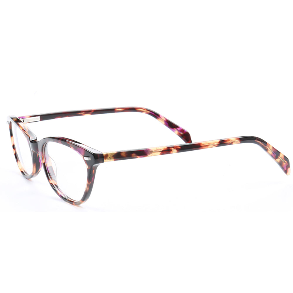Louisa | Multicolored Cat Eye Glasses For Women | Patterned Acetate & Tortoise Shell Finish