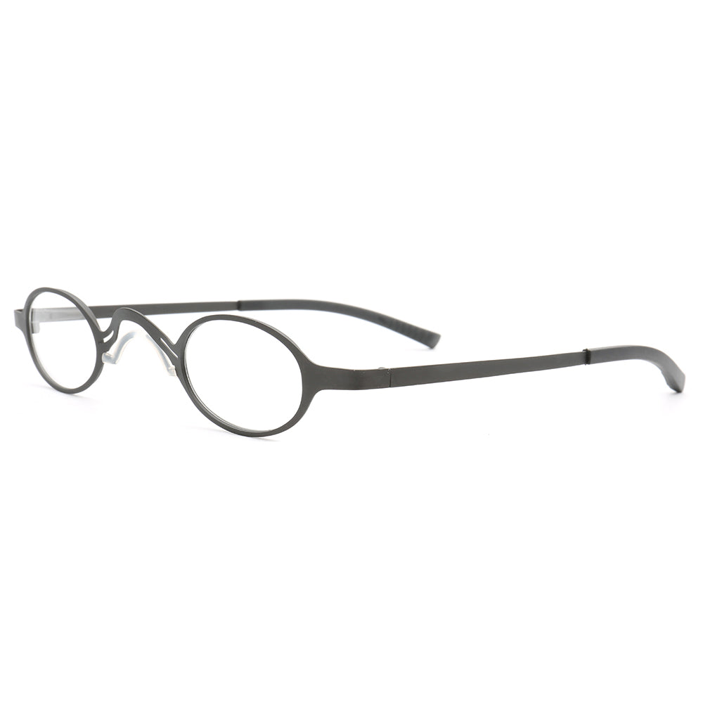 Harlow | Oval Shaped Business Eyeglass Frames | Modern Metal Unisex Glasses