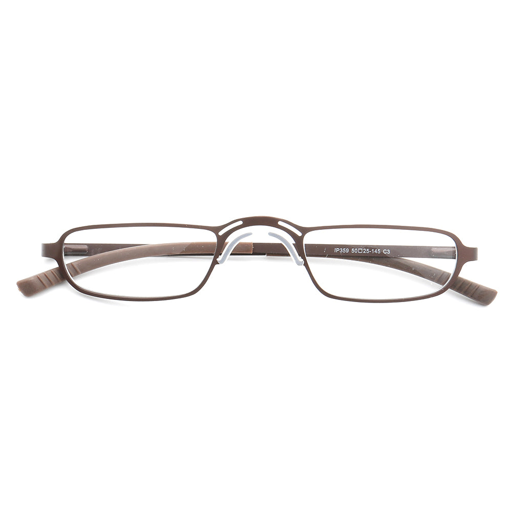 Yukon | Rectangular Full Rim Metal Eyeglass Frames | Lightweight Modern Business Glasses