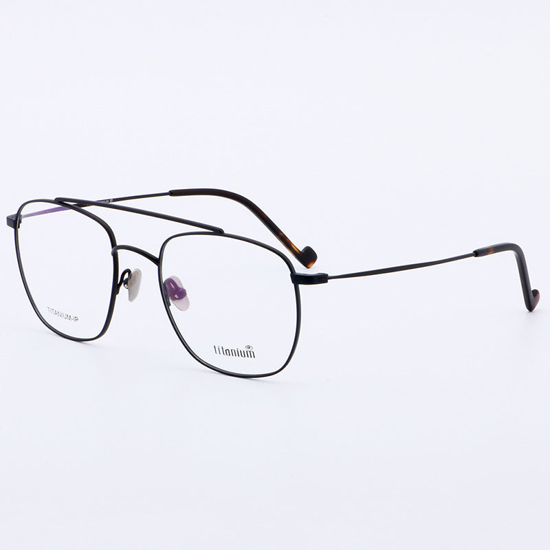 Sergio | Old School Titanium Eyeglasses | 80s Flat Top Frame For Men & Women