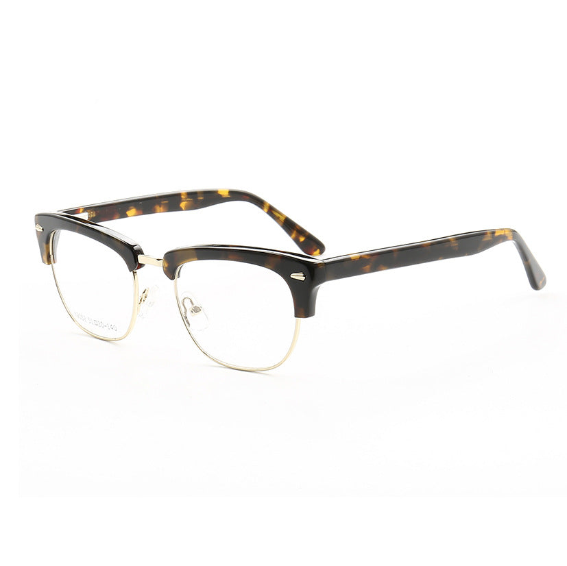 Half rim hot sale tortoise shell glasses