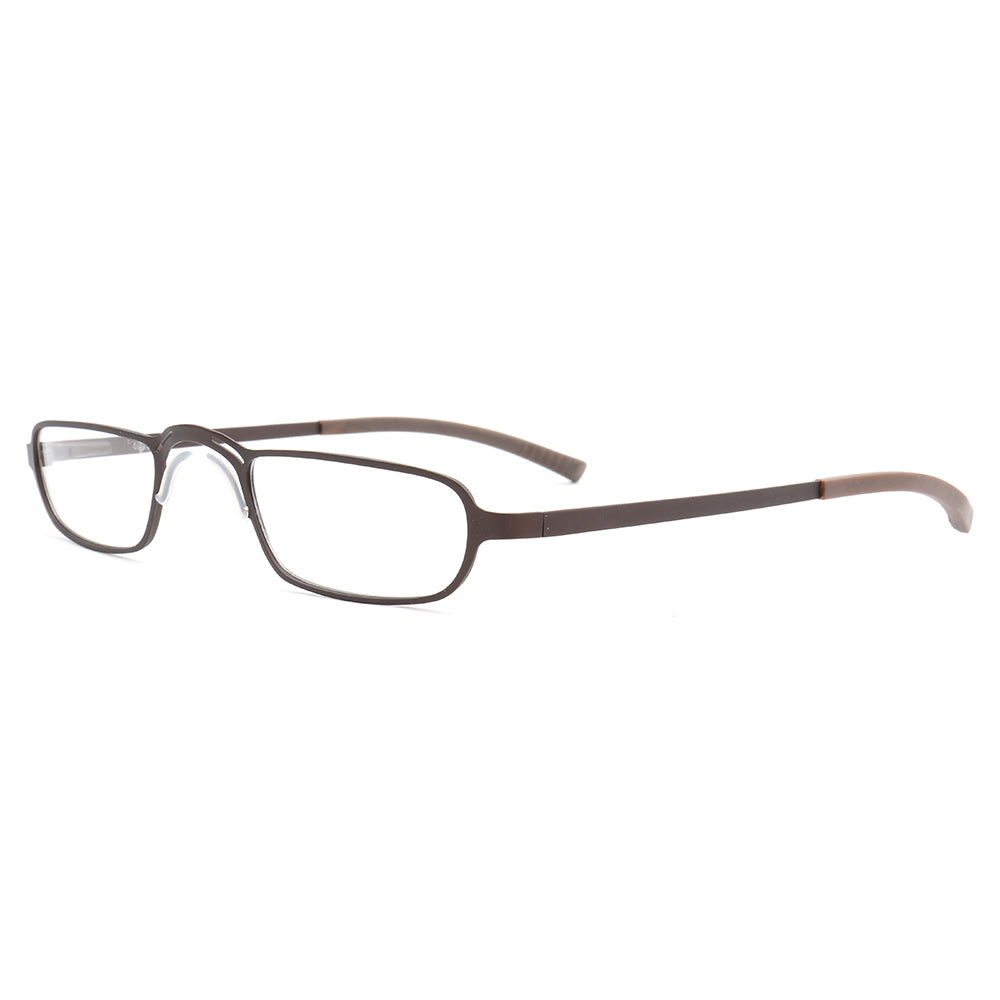 Yukon | Rectangular Full Rim Metal Eyeglass Frames | Lightweight Modern Business Glasses