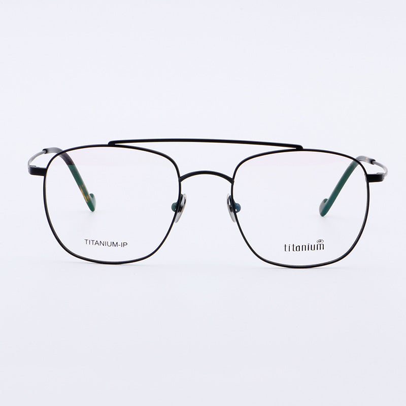 Sergio | Old School Titanium Eyeglasses | 80s Flat Top Frame For Men & Women