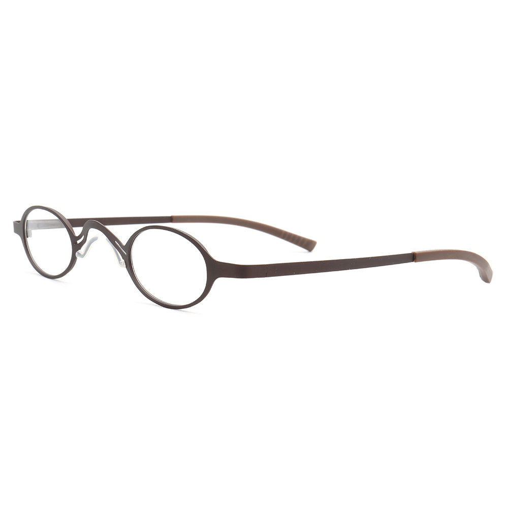 Harlow | Oval Shaped Business Eyeglass Frames | Modern Metal Unisex Glasses