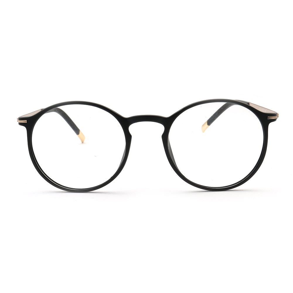 Black round full rim TR eyeglasses