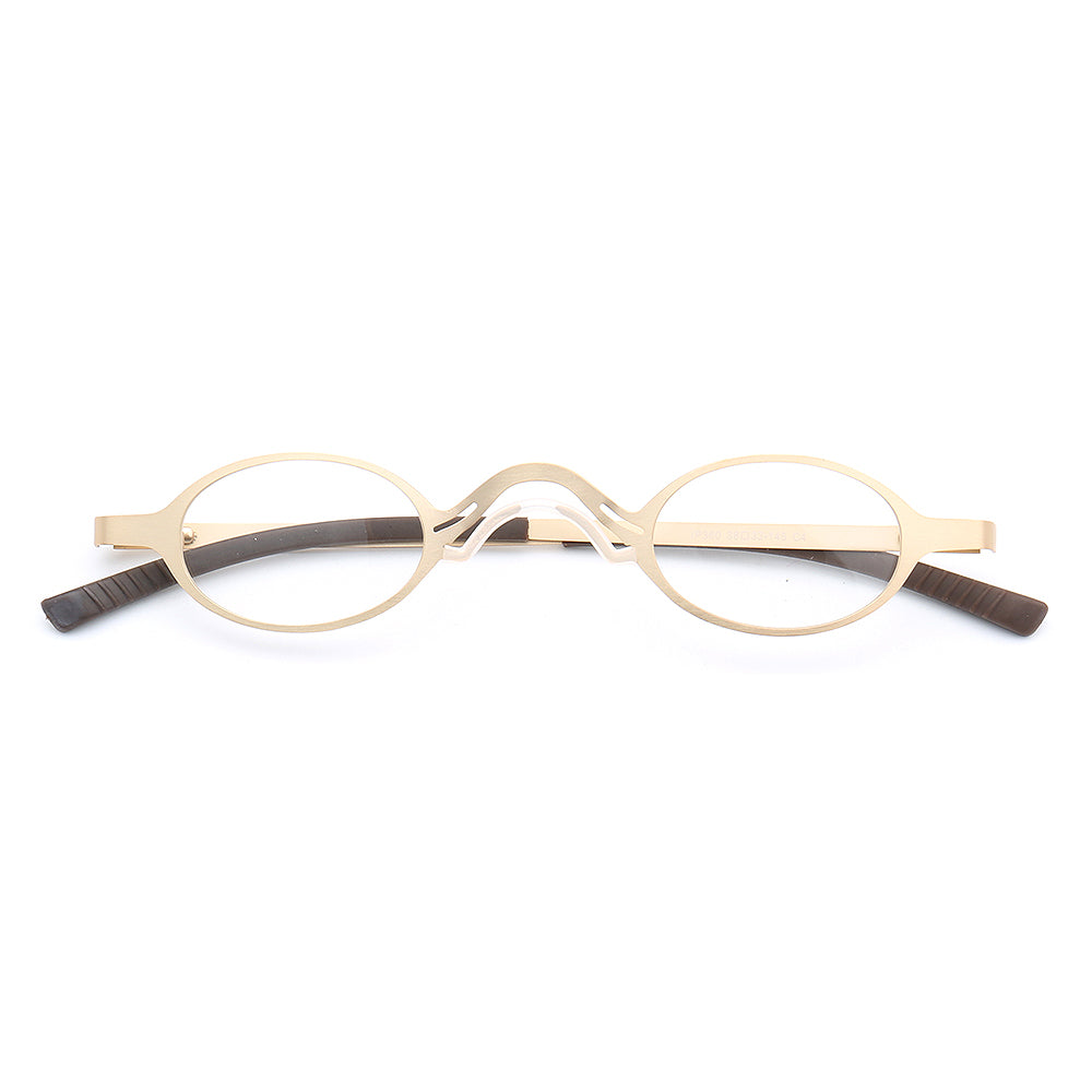 Harlow | Oval Shaped Business Eyeglass Frames | Modern Metal Unisex Glasses