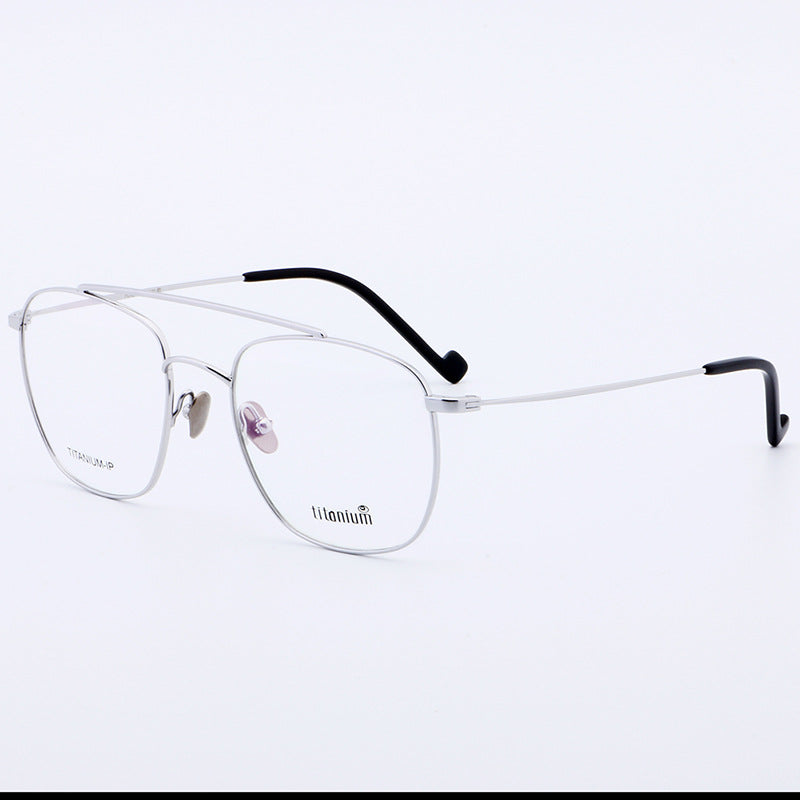 Sergio | Old School Titanium Eyeglasses | 80s Flat Top Frame For Men & Women