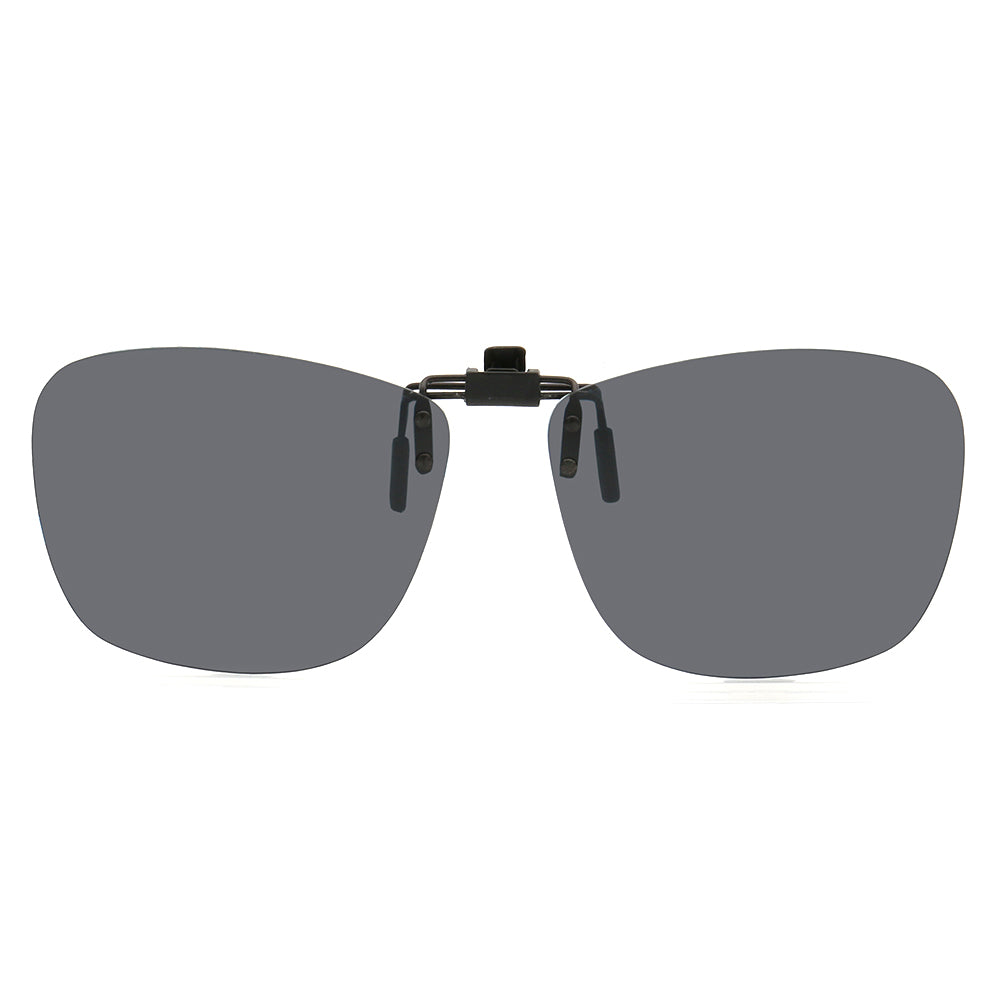 Grey colored clip on sunglasses