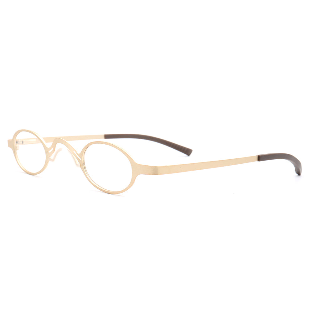 Harlow | Oval Shaped Business Eyeglass Frames | Modern Metal Unisex Glasses