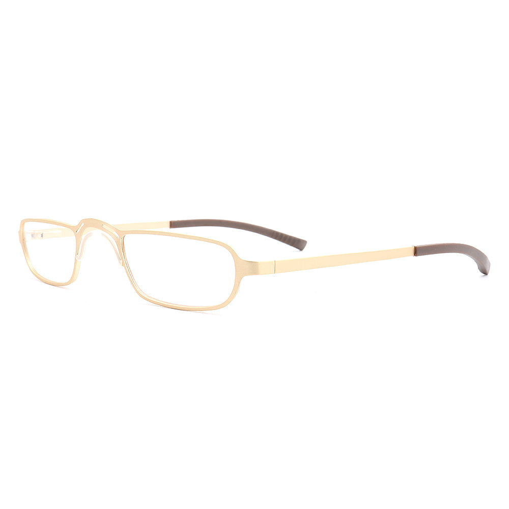 Yukon | Rectangular Full Rim Metal Eyeglass Frames | Lightweight Modern Business Glasses