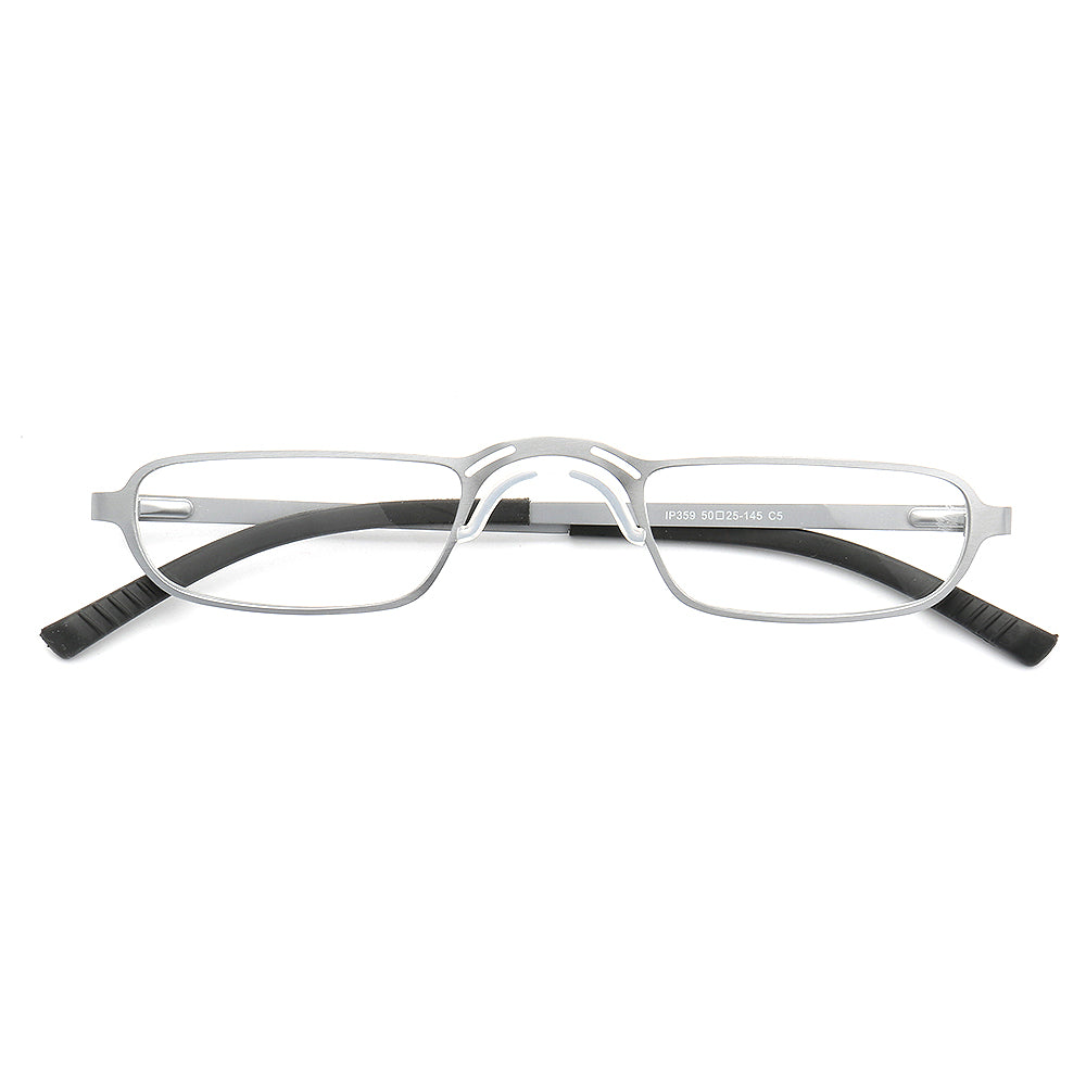 Yukon | Rectangular Full Rim Metal Eyeglass Frames | Lightweight Modern Business Glasses