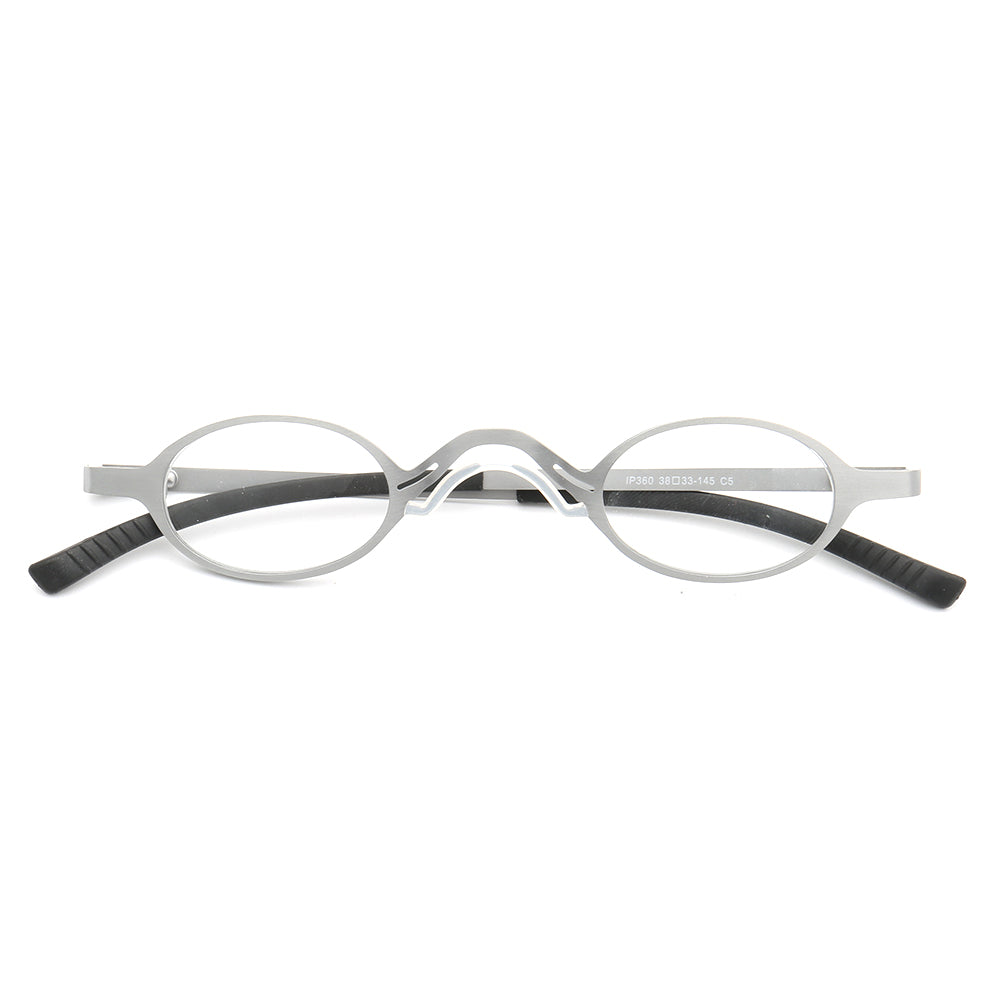 Harlow | Oval Shaped Business Eyeglass Frames | Modern Metal Unisex Glasses