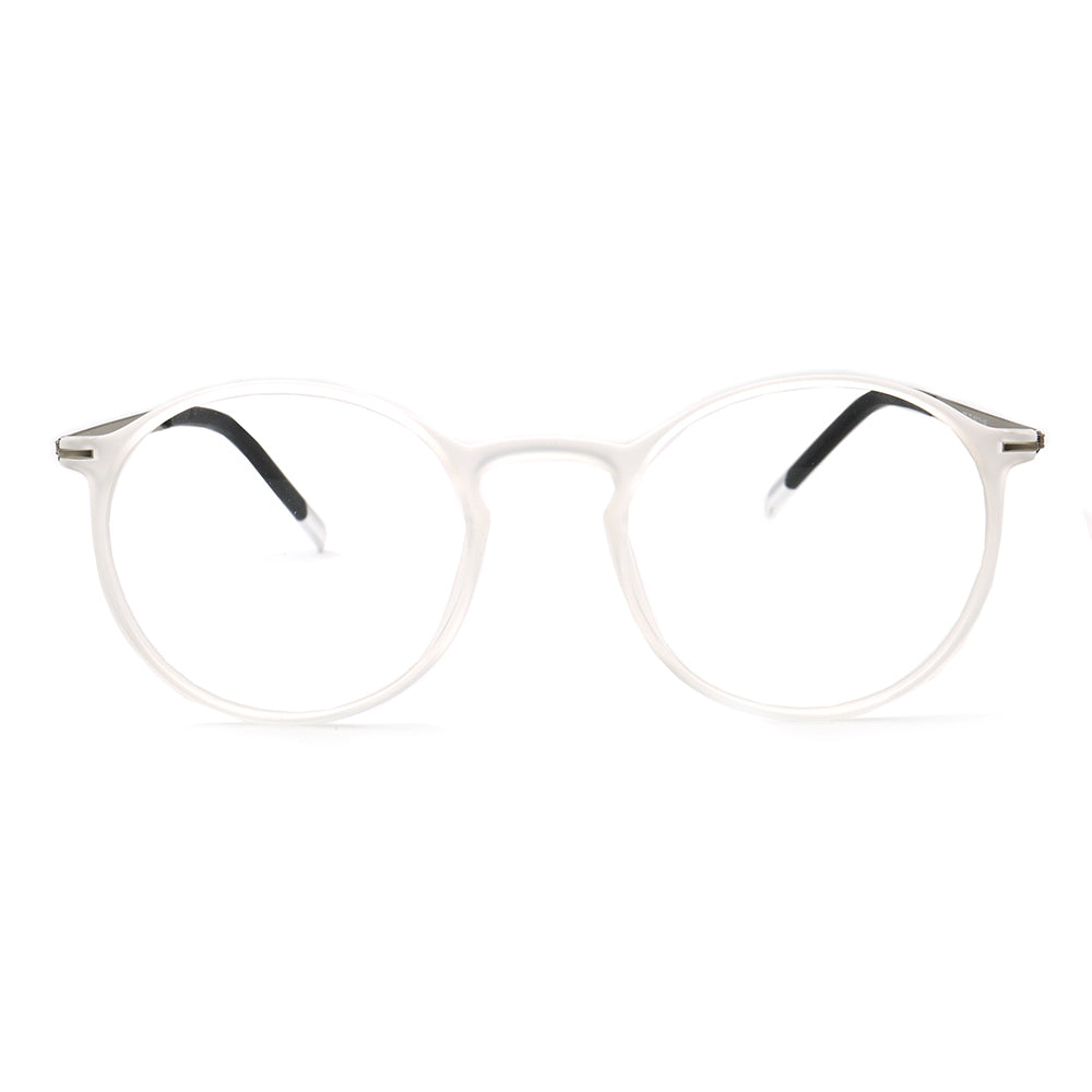 Round matte clear colored TR eyeglasses