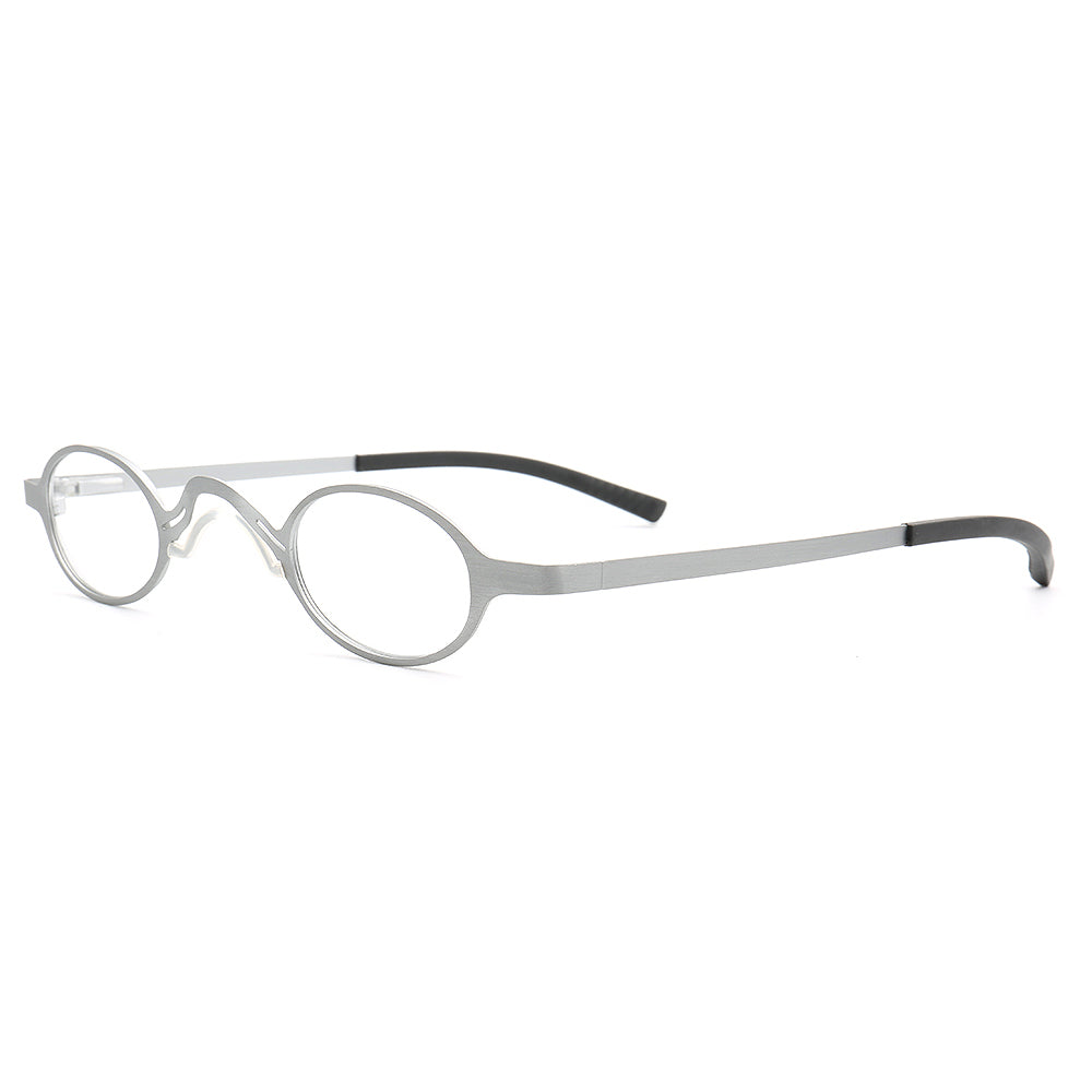 Harlow | Oval Shaped Business Eyeglass Frames | Modern Metal Unisex Glasses