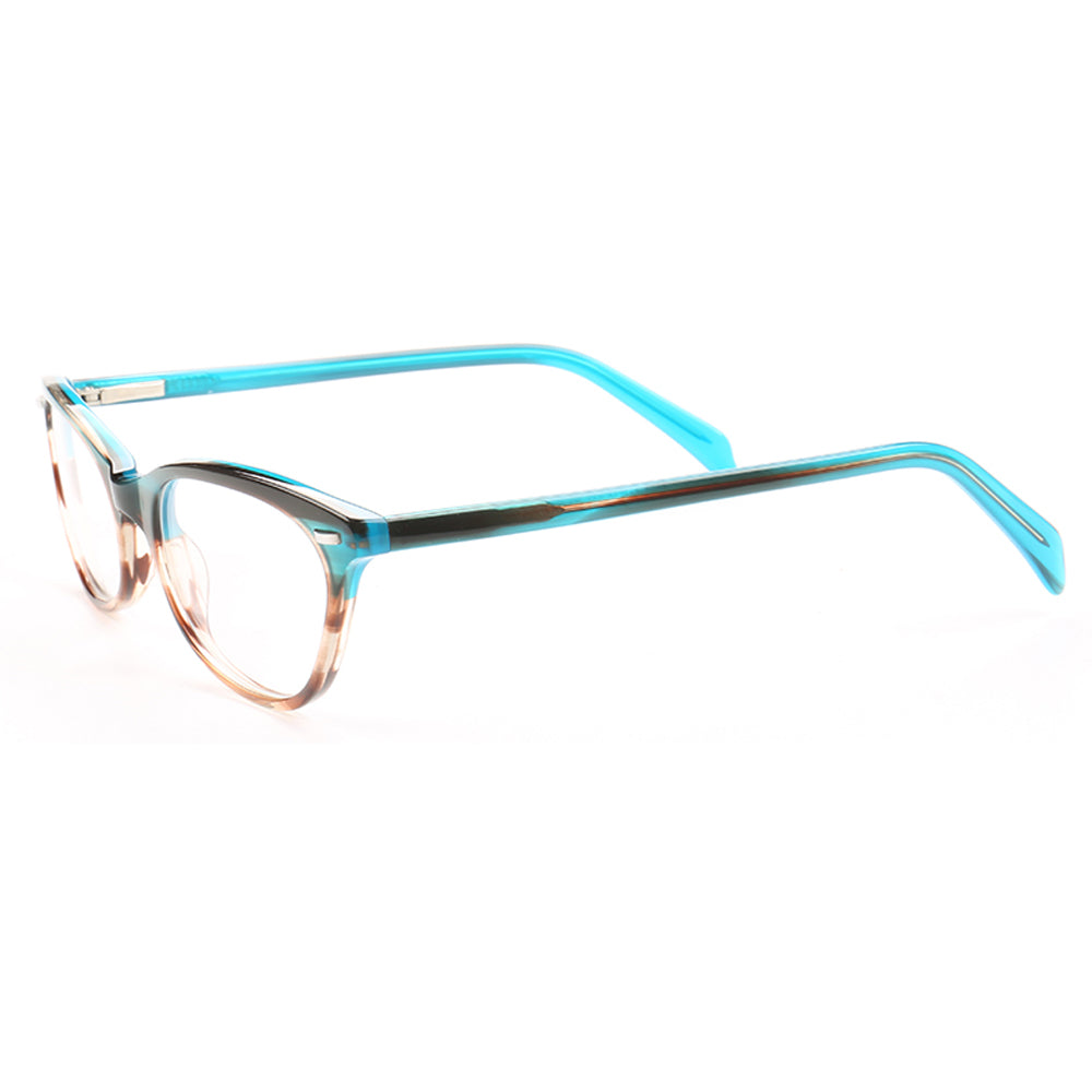 Louisa | Multicolored Cat Eye Glasses For Women | Patterned Acetate & Tortoise Shell Finish