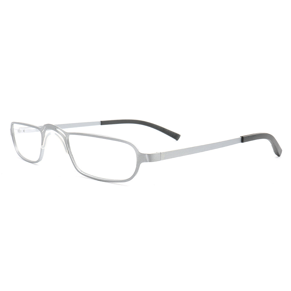 Yukon | Rectangular Full Rim Metal Eyeglass Frames | Lightweight Modern Business Glasses