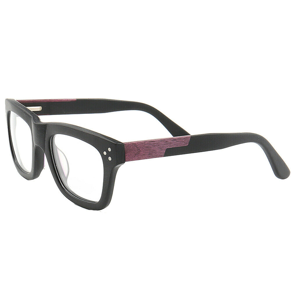 Phoenix | Wood & Acetate Composite Eyeglass Frames | Square Full Rim Unisex Glasses