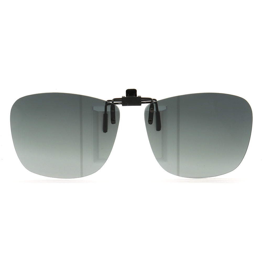 Green clip on sunglasses