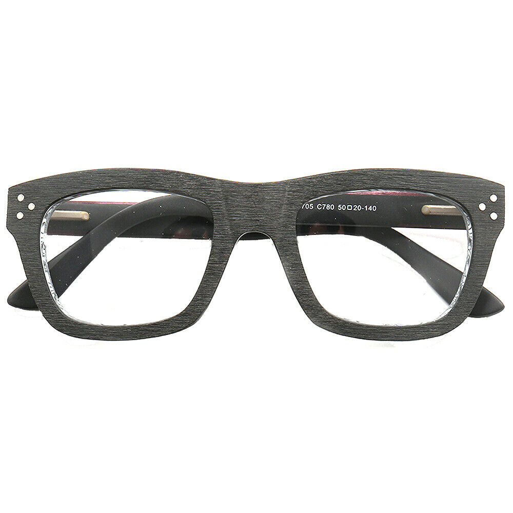 Phoenix | Wood & Acetate Composite Eyeglass Frames | Square Full Rim Unisex Glasses