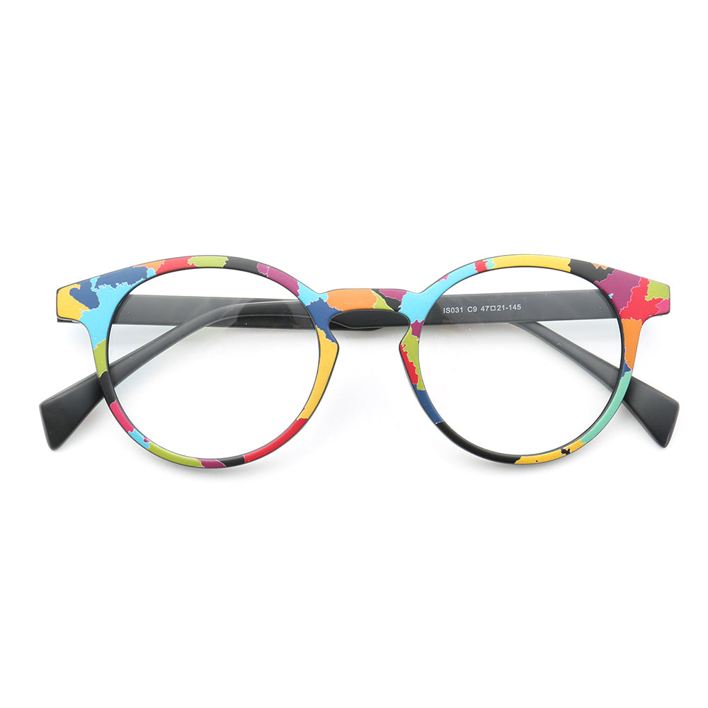 Round full rim rainbow eyeglasses