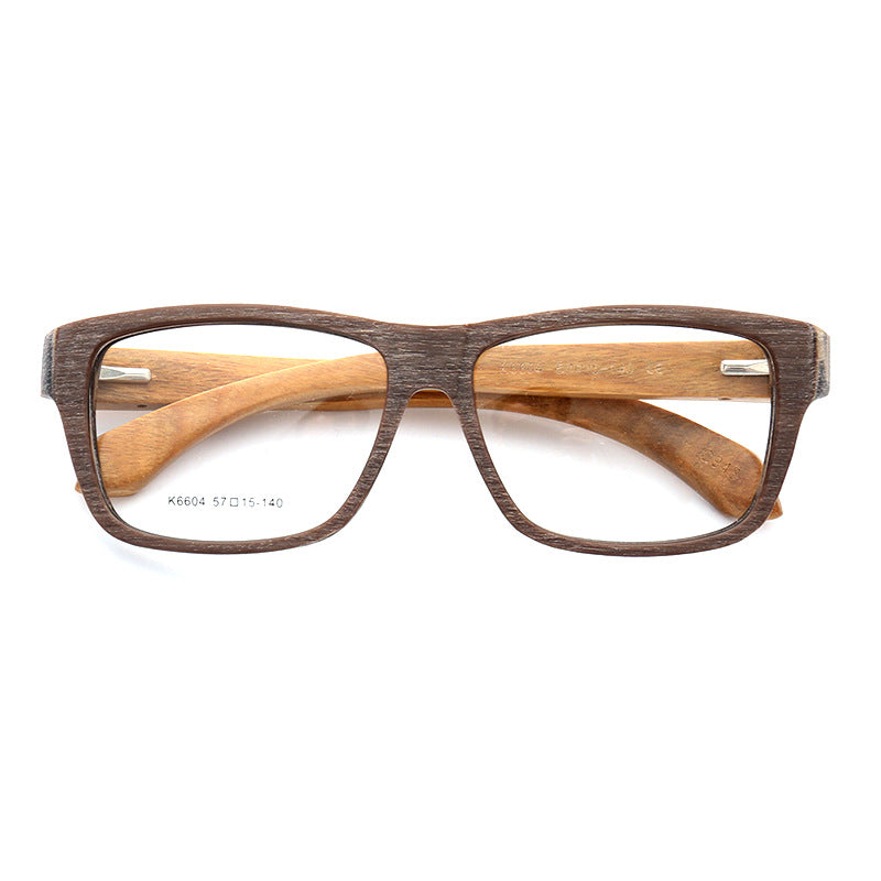 Square full rim wooden eyeglass frames