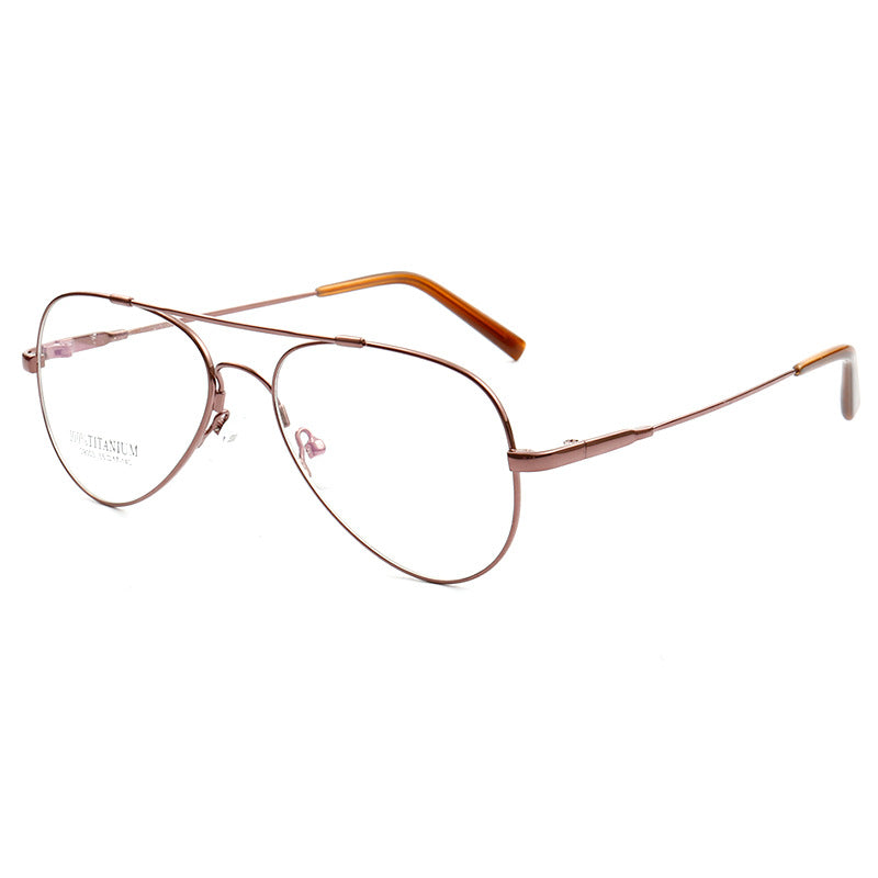 Brown pilot style eyeglass frames