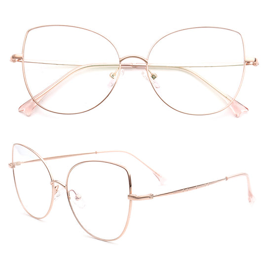 Oversized butterfly shaped eyeglasses for women