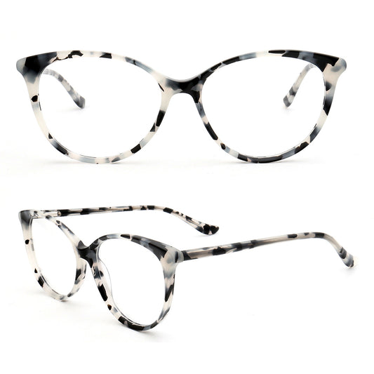 Round full rim tortoise patterned glasses