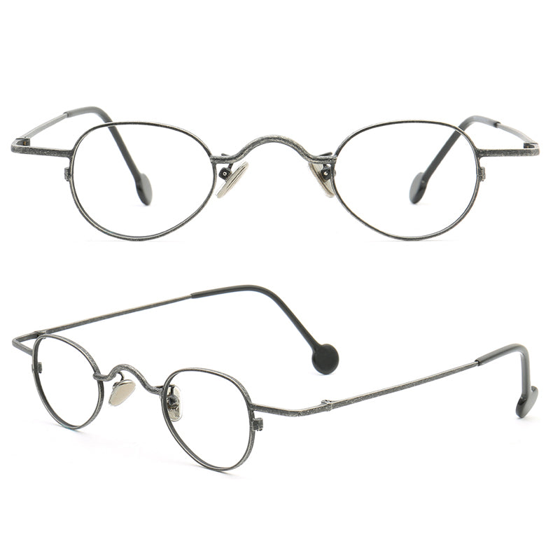 Lance | Retro Nerd Style Metal Eyeglasses | Thin Lightweight Unisex Gl ...