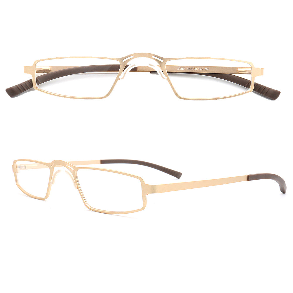 Sleek modern rectangular eyeglasses