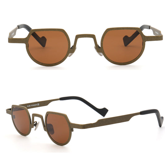 Brown Polarized Titanium Sunglasses