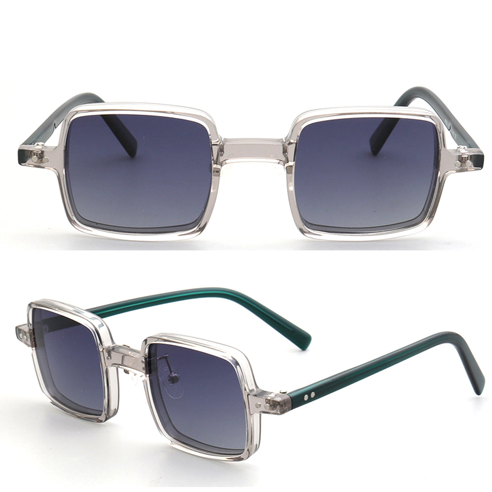 Laurence | Full Rim Square Unisex Sunglasses | Modern Patterned Frame w/ Polarized Lenses