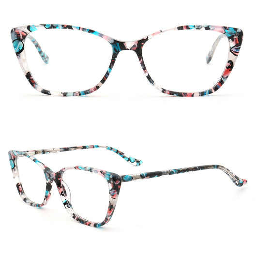 Blue tortoise shell cat eye glasses for women