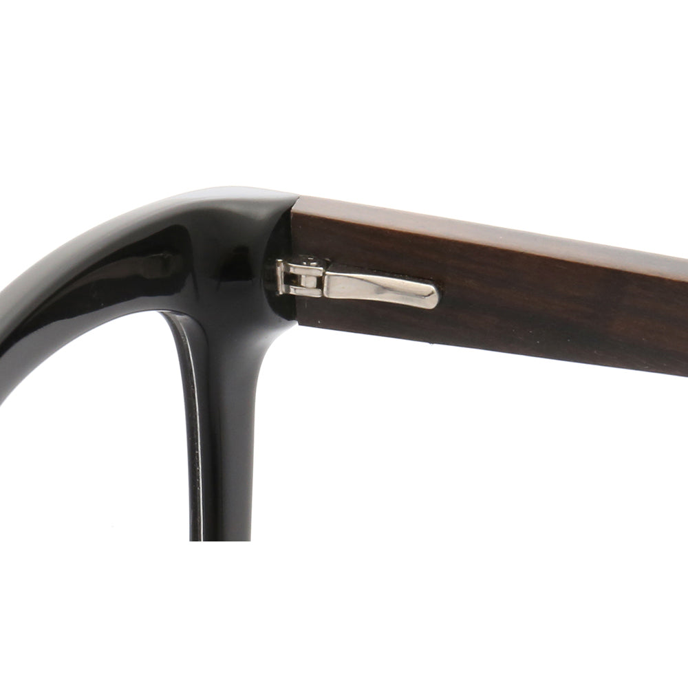 Hinge of full rim wooden eyeglass frames