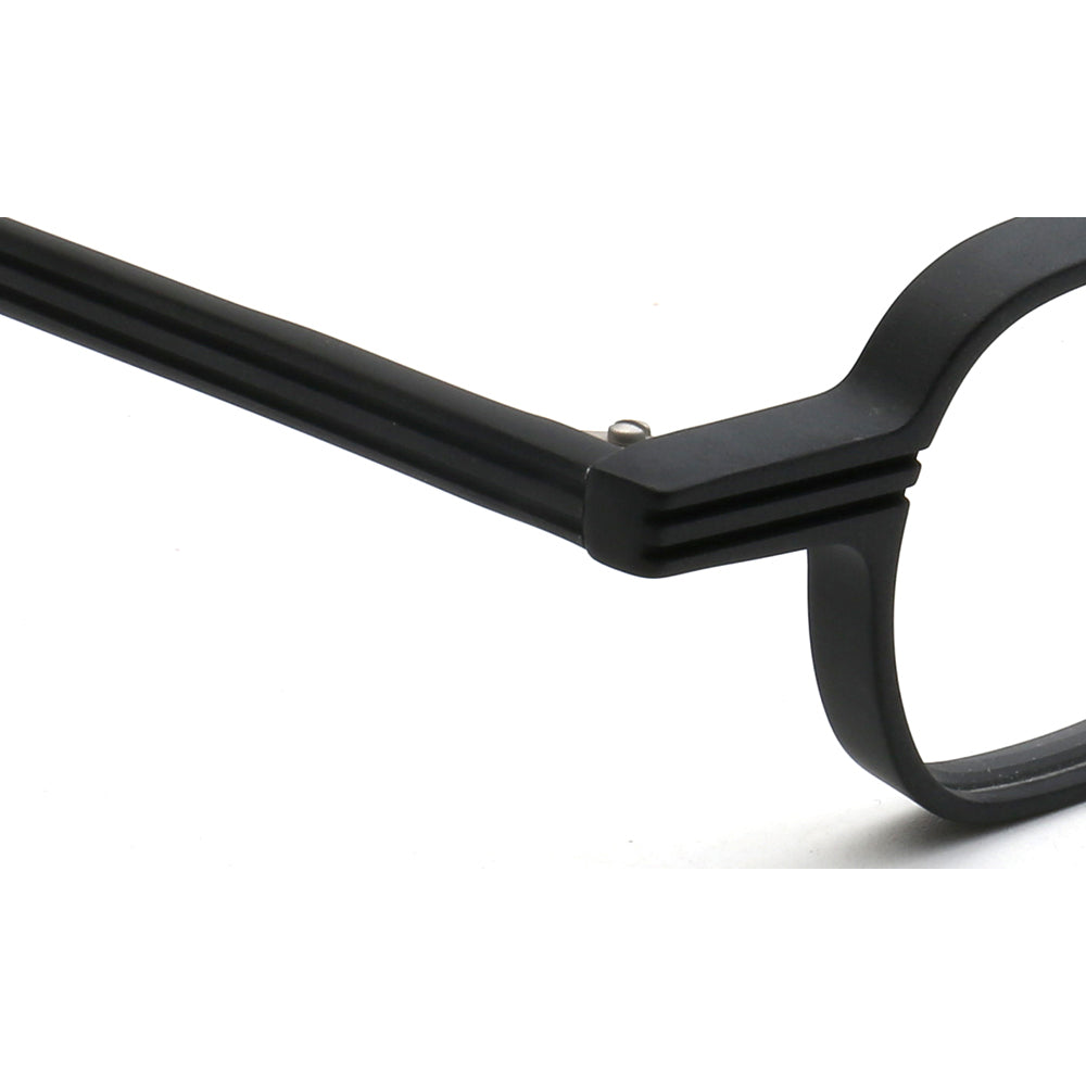 Temple of black square full rim eyeglasses