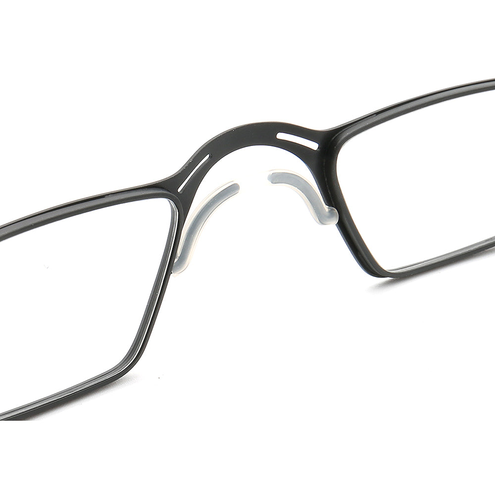 Nose pad of rectangular metal eyeglass frames