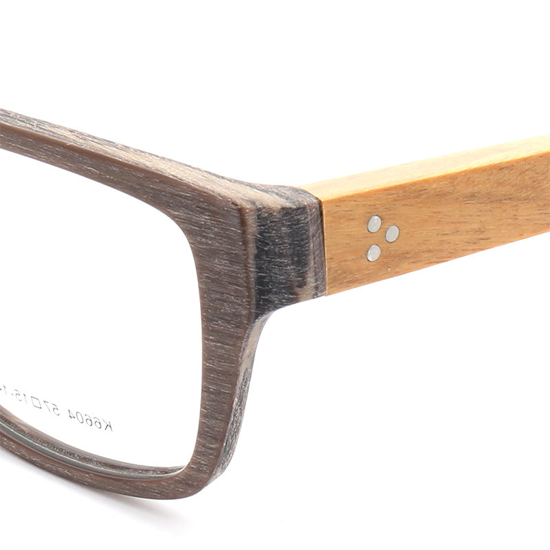 Temple of square full rim wooden glasses frames