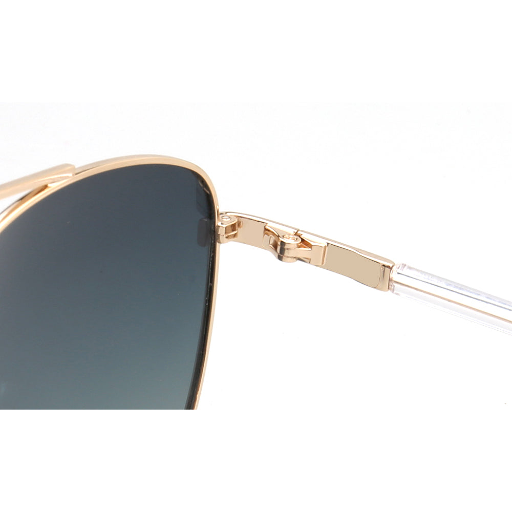 inner hinge of gold double bridge sunglasses