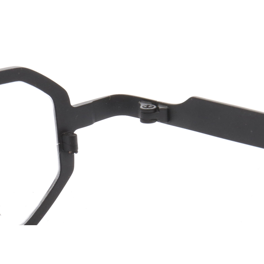 Metal hinge of black pure titanium eyeglass frames