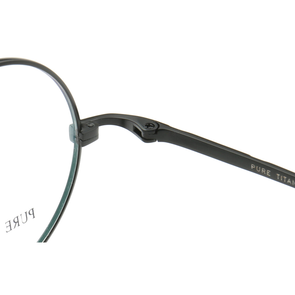 Hinge of retro round titanium glasses