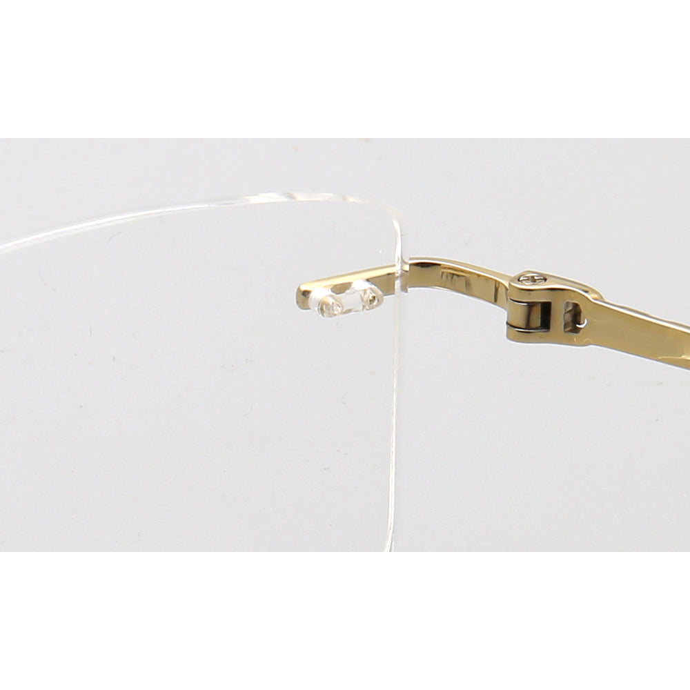 Inner hinge of rimless rectangular eyeglasses