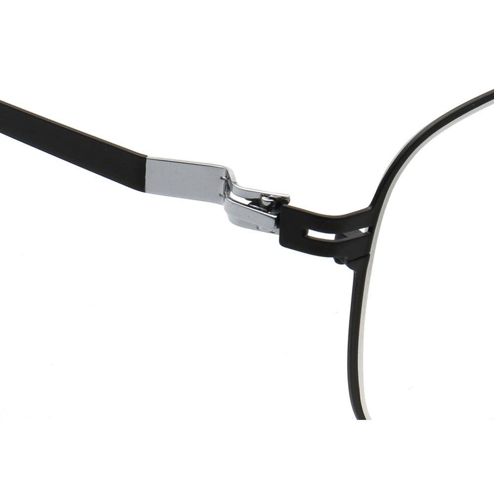 Temple of metal full rim eyeglass frames