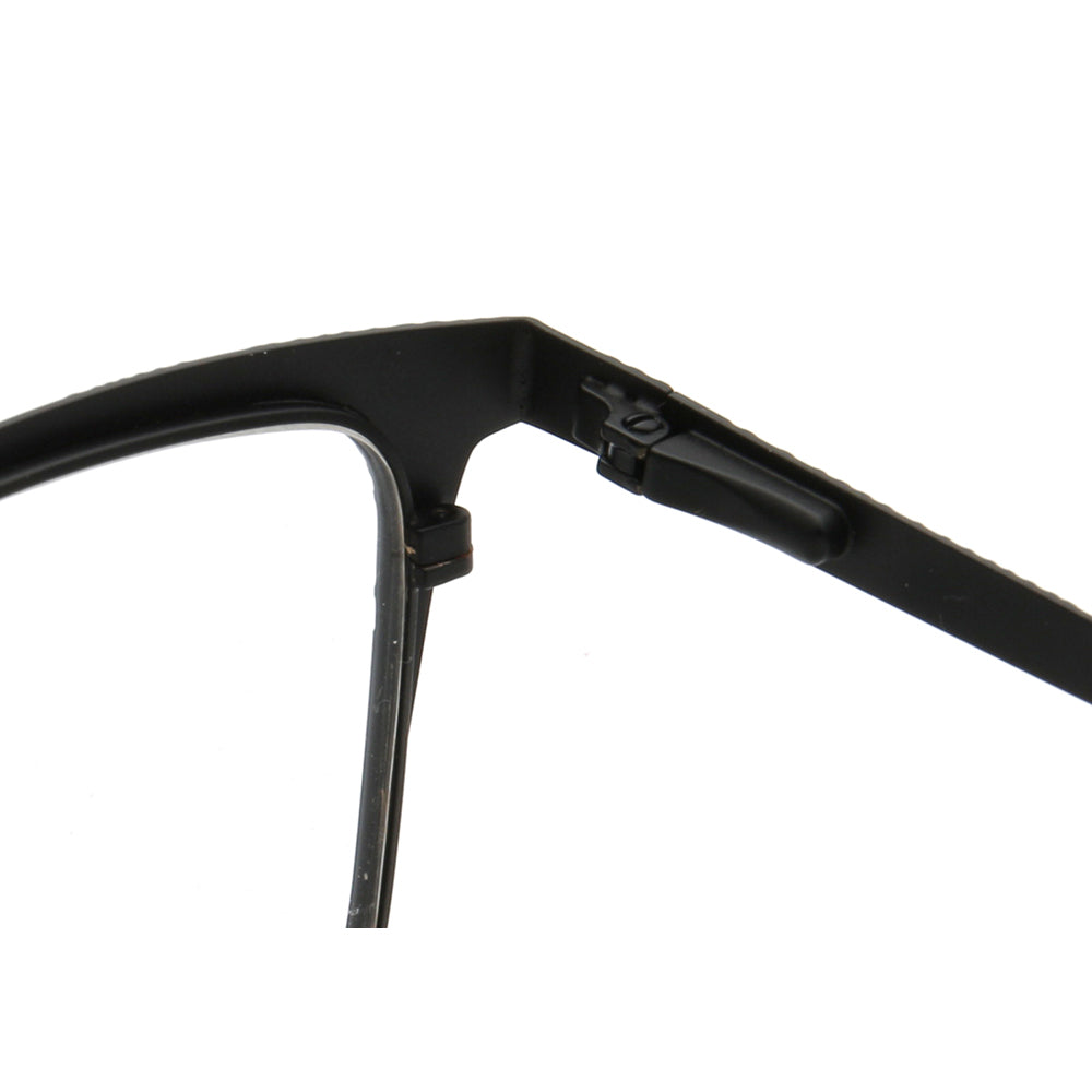 Inner hinge of black stainless steel eyeglass frames