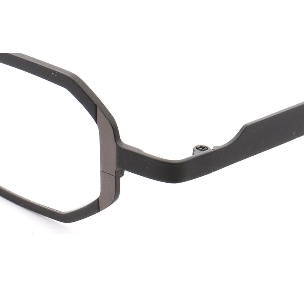 Temple of black and grey pure titanium eyeglass frames