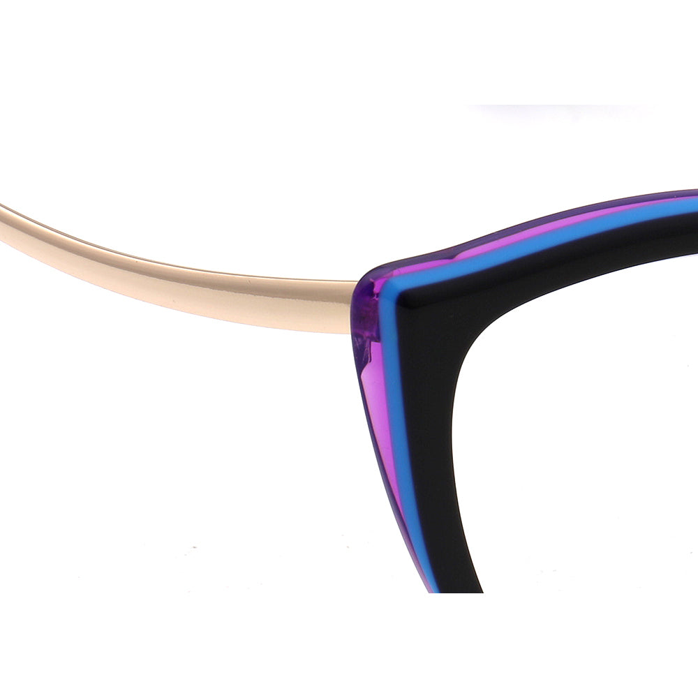 Hope | Two Toned Cat Eye Glasses For Women | Lightweight Acetate & Metal Frame