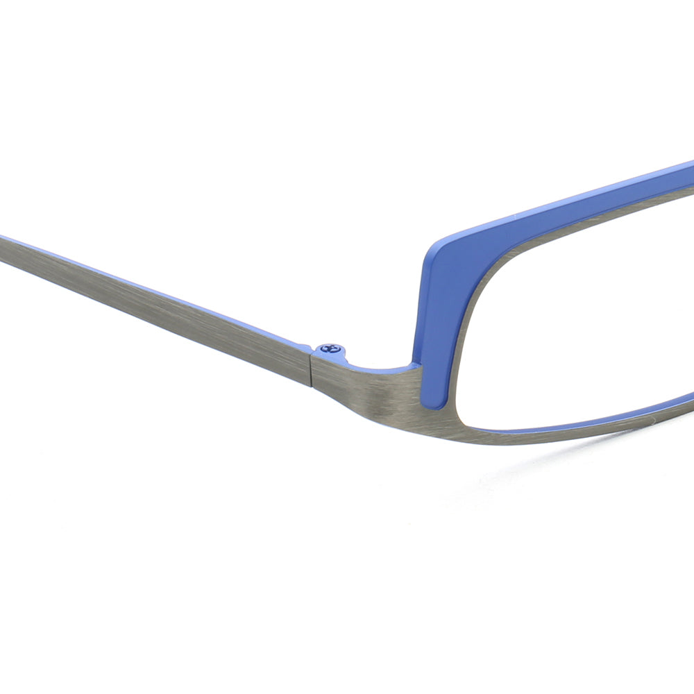 Vernon | Sleek Rectangular Titanium Eyeglass Frames | Modern Two Toned Full Rim Glasses